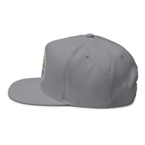 Dawn Patrol Embroidered Flat Bill Cap — Sunrise Surf Patch Snapback