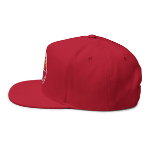 Dawn Patrol Embroidered Flat Bill Cap — Sunrise Surf Patch Snapback