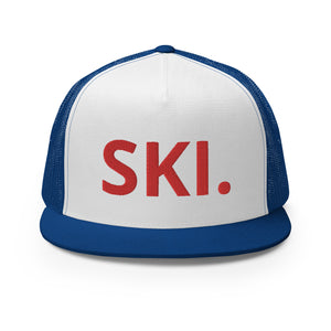 Ski America Trucker Cap- Blue