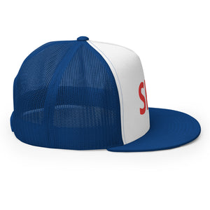 Ski America Trucker Cap- Blue