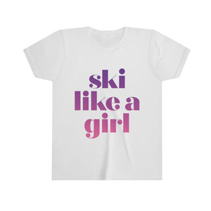 Ski Like A Girl Youth Short Sleeve Tee