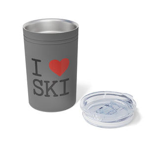 I HEART SKI Vacuum Tumbler & Insulator, 11oz.