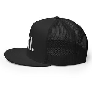 SKI. Black Trucker Cap