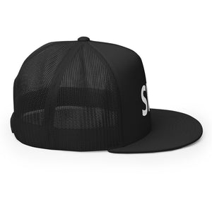 SKI. Black Trucker Cap