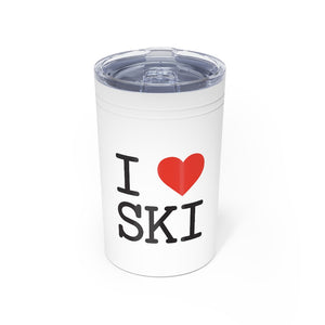 I HEART SKI Vacuum Tumbler & Insulator, 11oz.