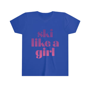 Ski Like A Girl Youth Short Sleeve Tee