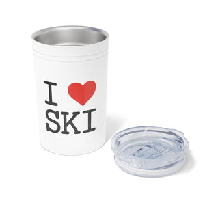 I HEART SKI Vacuum Tumbler & Insulator, 11oz.