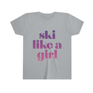 Ski Like A Girl Youth Short Sleeve Tee